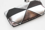 Geometric Prism Unique Leather Accents Pouch