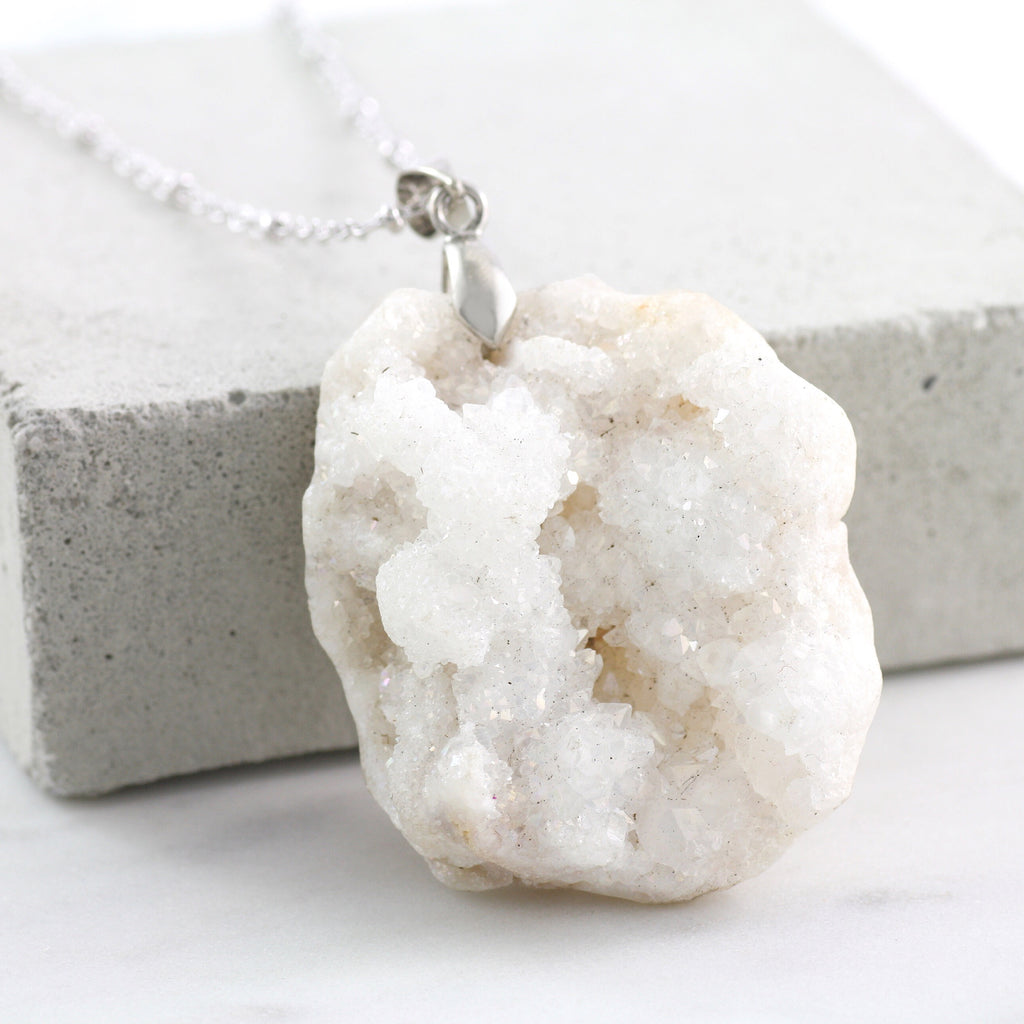 Adore Gemstone Collection - Druzy Raw Necklace - Soul Made Boutique