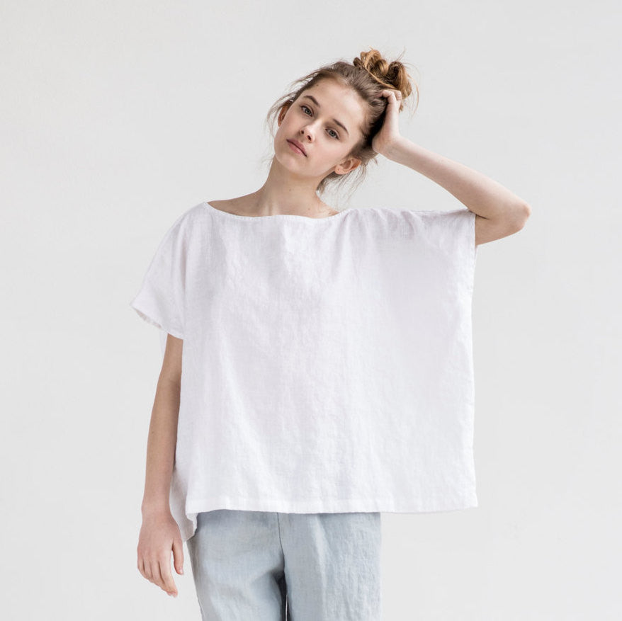 Lila Oversized Linen Top