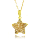 Adore Gemstone Collection - Druzy Star Necklace - Soul Made Boutique