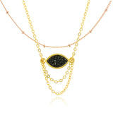 Adore Gemstone Collection - Druzy Connector Necklace - Soul Made Boutique