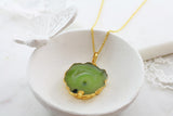 Adore Gemstone Collection - Agate Slice Necklace - Soul Made Boutique