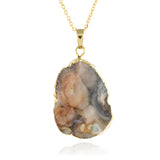 Adore Gemstone Collection - Agate Oval Necklace - Soul Made Boutique