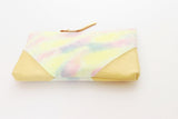 Watercolor Unique Leather Accents Clutch Pouch