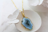 Adore Gemstone Collection - Agate Slice Necklace - Soul Made Boutique