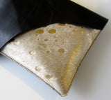 Statement Leather Hide Clutch