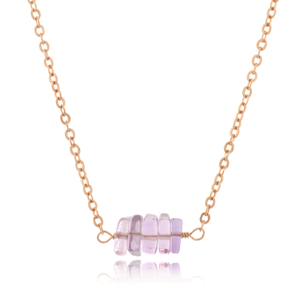 Adore Gemstone Collection - Amethyst Strand Necklace - Soul Made Boutique