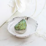 Adore Gemstone Collection - Druzy Oval Necklace - Soul Made Boutique