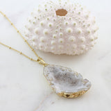Adore Gemstone Collection - Agate Slice Necklace - Soul Made Boutique