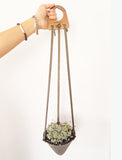 Ceramic Cone Handmade Leather Hanging Pot Chinese Dunce Caps