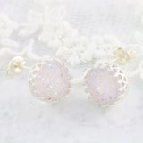 Adore Gemstone Collection - Druzy Round Pendant Earrings - Soul Made Boutique