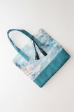 Watercolor Hand Dyed Leather Accents Bag