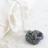 Adore Gemstone Collection - Druzy Raw Necklace - Soul Made Boutique