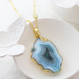 Adore Gemstone Collection - Agate Slice Necklace - Soul Made Boutique