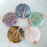 Tree of Life Collection - Tree of Life Round Gemstone Necklace