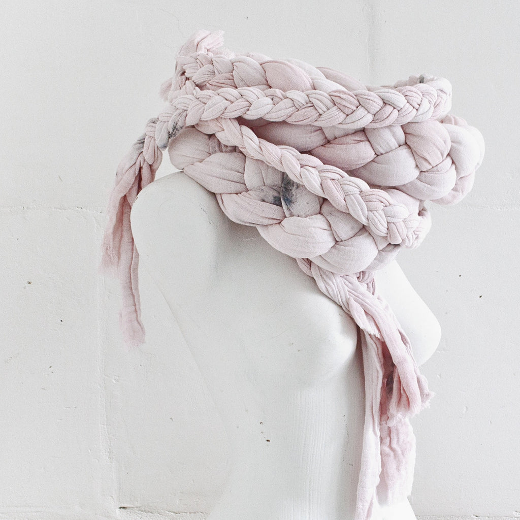 Hand Dyed Rustic Braided Scarf