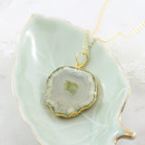 Adore Gemstone Collection - Agate Slice Necklace - Soul Made Boutique