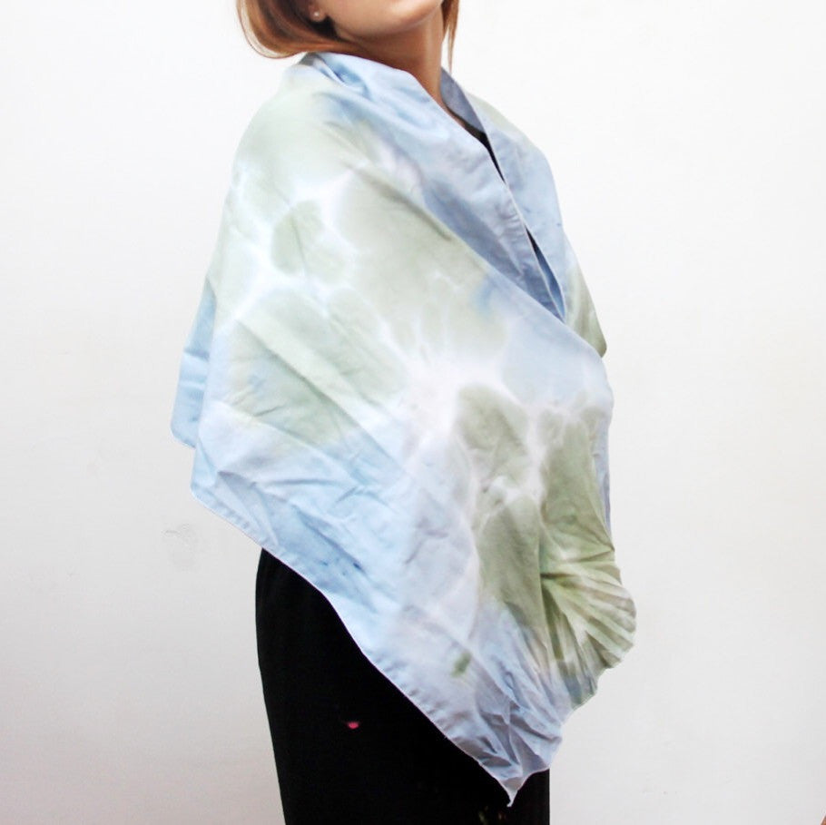 Watercolor Hand Dyed Unique Scarf