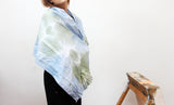 Watercolor Hand Dyed Unique Scarf