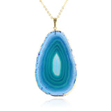 Adore Gemstone Collection - Agate Slice Necklace - Soul Made Boutique