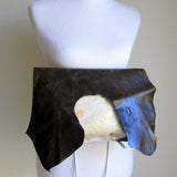 Statement Leather Hide Clutch