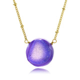 Adore Gemstone Collection - Druzy Round Necklace - Soul Made Boutique
