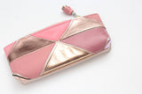 Geometric Prism Unique Leather Accents Pouch