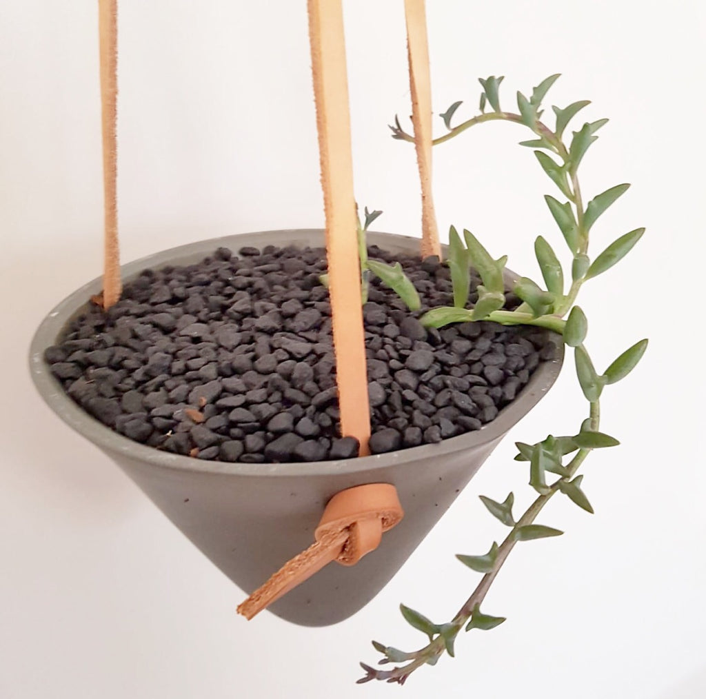 Ceramic Cone Handmade Leather Hanging Pot Dolphin Necklace