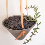 Ceramic Cone Handmade Leather Hanging Pot Dolphin Necklace