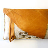 Statement Leather Hide Clutch
