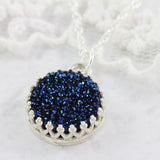 Adore Gemstone Collection - Druzy Round Pendant Necklace - Soul Made Boutique