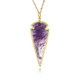 Adore Gemstone Collection - Amethyst Arrowhead Necklace - Soul Made Boutique