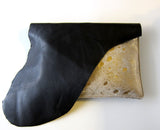 Statement Leather Hide Clutch