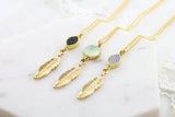 Adore Gemstone Collection - Druzy Pendant Necklace - Soul Made Boutique