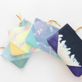 Watercolor Unique Leather Accents Clutch Pouch