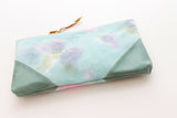 Watercolor Unique Leather Accents Clutch Pouch