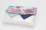 Dyed Watercolor Unique Leather Accents Clutch