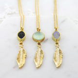 Adore Gemstone Collection - Chalcedony Pendant Necklace - Soul Made Boutique