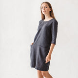 Faye Linen Minimal Dress - Soul Made Boutique