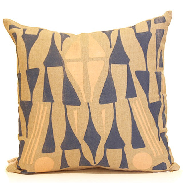 Screen Printed Abstract Floral Cushion Cover