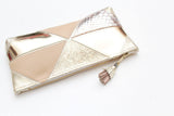 Geometric Prism Unique Leather Accents Pouch