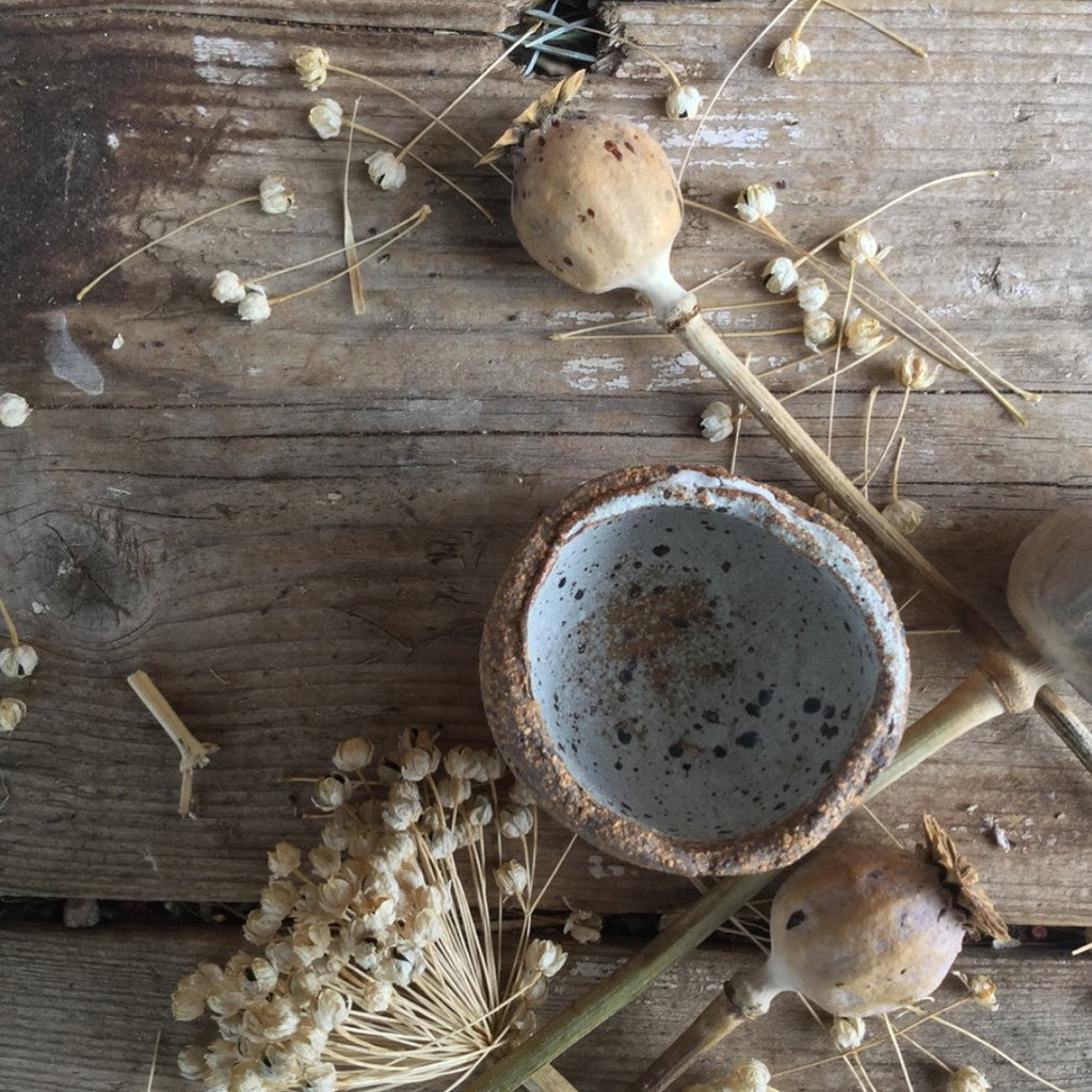 Rustic Robin Egg Blue Speckled Bowl