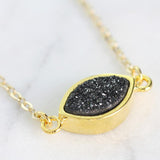 Adore Gemstone Collection - Druzy Connector Necklace - Soul Made Boutique