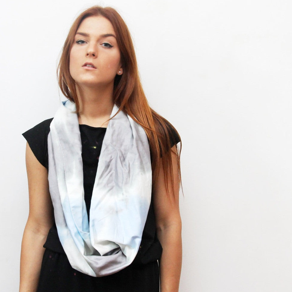 Watercolor Hand Dyed Unique Scarf