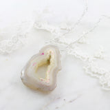 Adore Gemstone Collection - Agate Slice Necklace - Soul Made Boutique