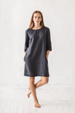 Faye Linen Minimal Dress - Soul Made Boutique