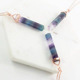 Adore Gemstone Collection - Fluorite Pointed Necklace - Soul Made Boutique
