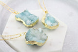 Adore Gemstone Collection - Druzy Raw Necklace - Soul Made Boutique
