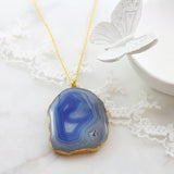 Adore Gemstone Collection - Agate Slice Necklace - Soul Made Boutique