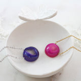 Adore Gemstone Collection - Druzy Round Necklace - Soul Made Boutique